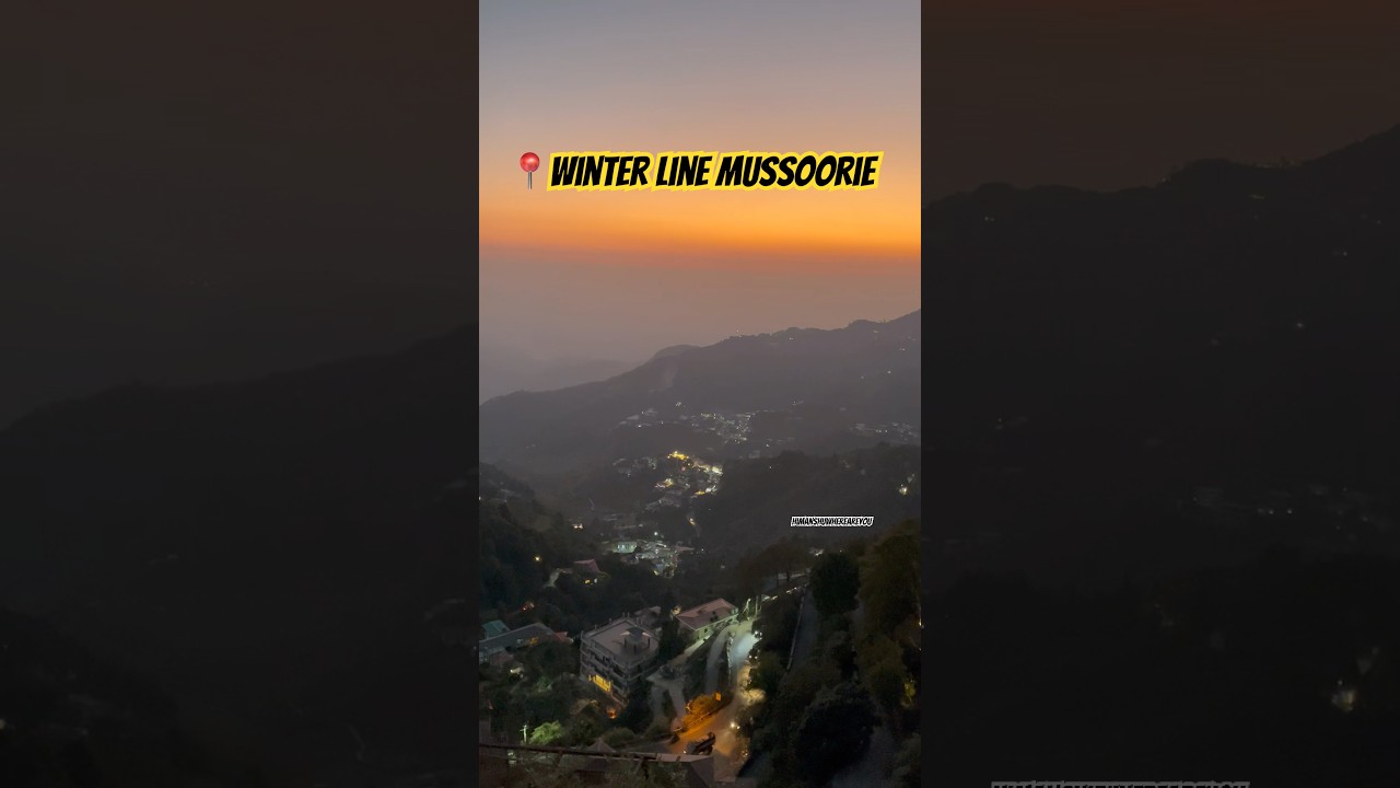 The Mussoorie winterline || Only 2 in world, In India & Swiss Alps🏔️ 