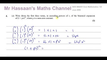 6664/01 (Edexcel) GCE C2  JUN 2005  Q4  Binomial Expansion