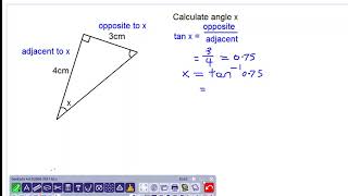 using tangent ratio to calculate an angle