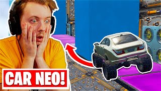 I played the FIRST ever CAR Deathrun... *CAR NEOS* (Fortnite Creative)