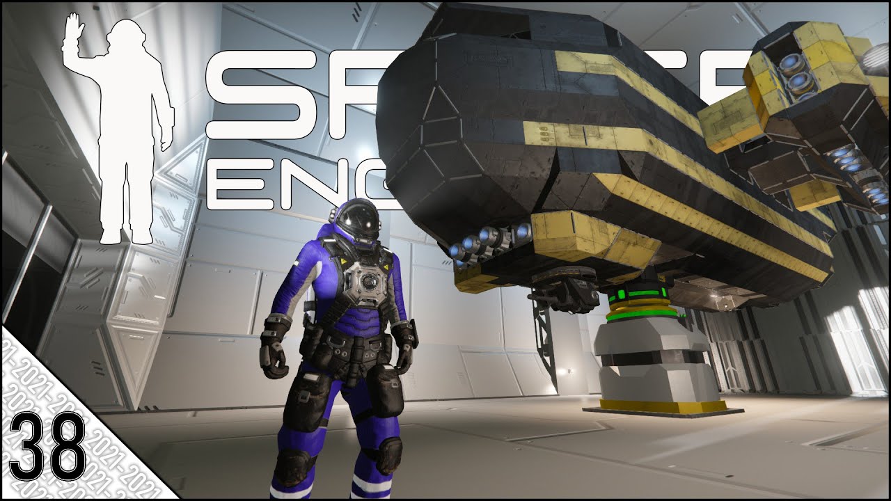 Space Engineers Survival 2021 (Episode 38) - Enclosing the Hangar and Pressurization! [Space]