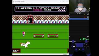 Circus Charlie Nes Game A, 5 Stages Speedrun