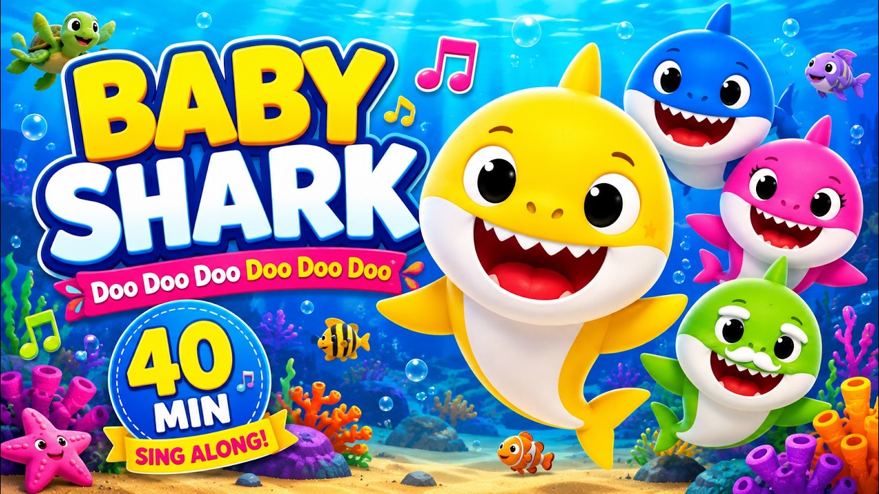Baby Shark Treasure Island Adventure with Ocean Friends and Fun Learning Songs | 40 Min Kids Videos