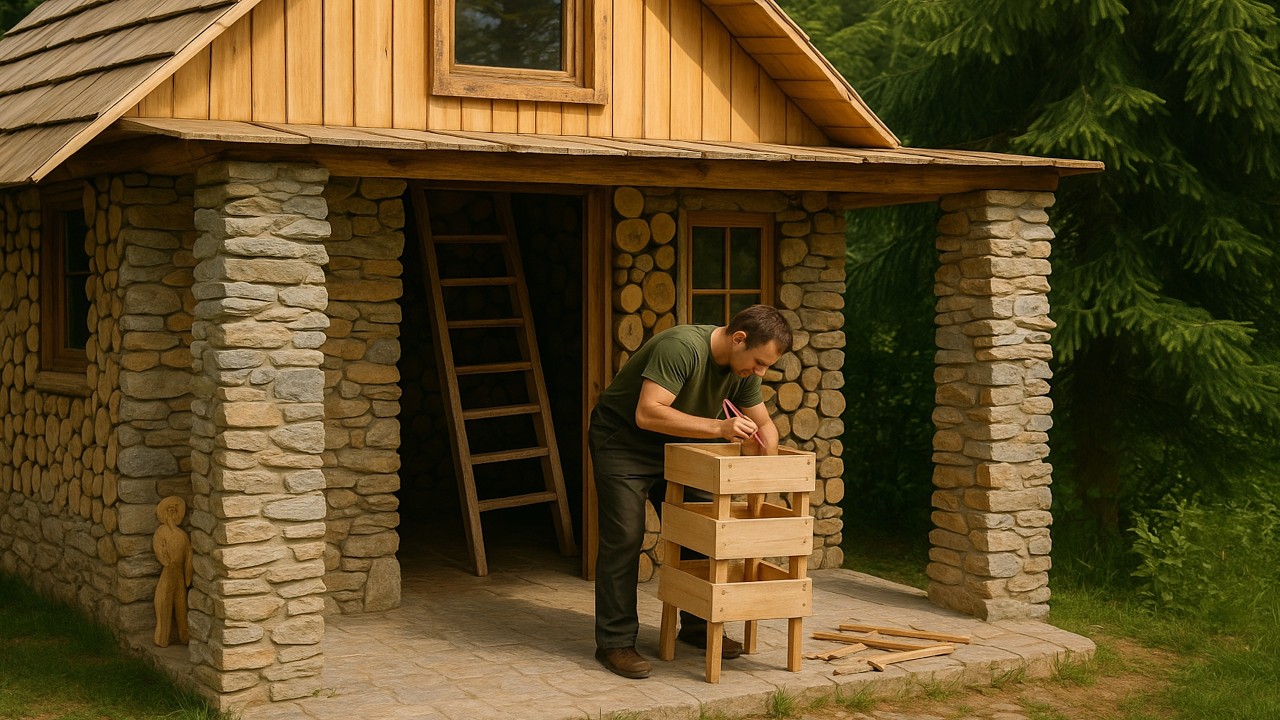 This House I Built in 35 Days. A Warm, Hidden Shelter in the Woods