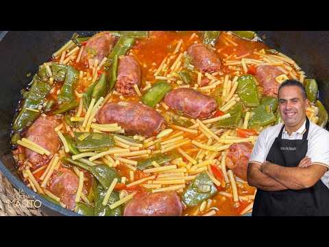 Cazuela de fideos con chorizo