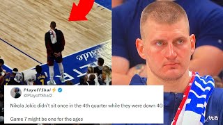 NBA REACT TO NIKOLA JOKIC STANDING UP THE ENTIRE 4TH QUARTER | NUGGETS VS TIMBERWOLVES REACTIONS