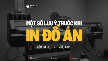 Một số lưu ý trước khi IN ĐỒ ÁN l Photoshop