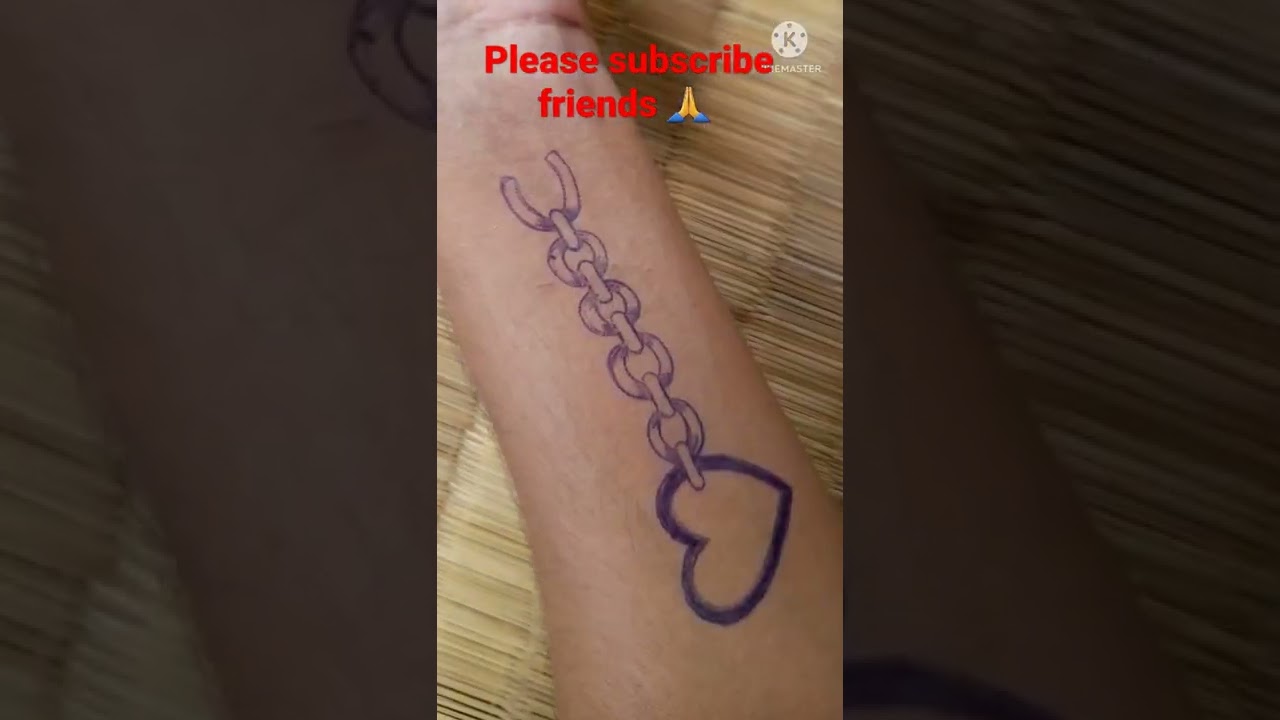 Heart with lock Tattoo design 