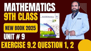 Math 9th 9.2 9th math 9.2 9thmath 9.2 new math Q 1, 2 class 9th math new book #9classmath #math9th