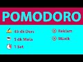 Pomodoro Tekniği - 45 dk Ders 5 dk Mola (1 Set) - Reklamsız - Müziksiz