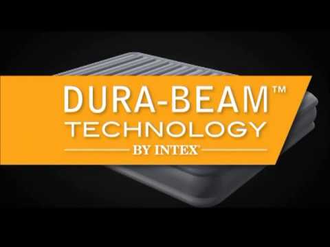 Надувной матрас для сна полуторный Intex 137 х 191 х 33 см Надувная кровать со встроенным насосом, видео 1