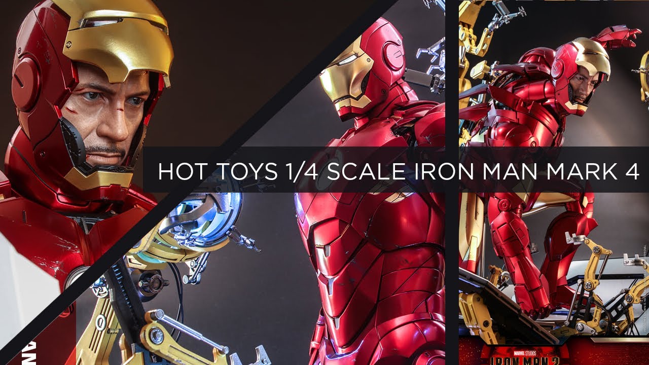Hot Toys 1/4 Scale Iron Man Mark 4 with Gantry Suit up - YouTube
