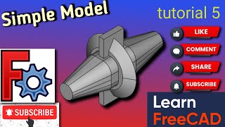 tutorial _5 3D model design in free cad. #cad #viral