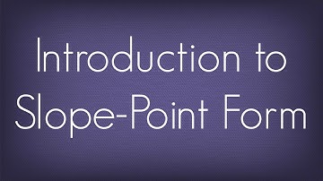 Introduction To Slope-Point Form l Straight Lines l Maths Geometry
