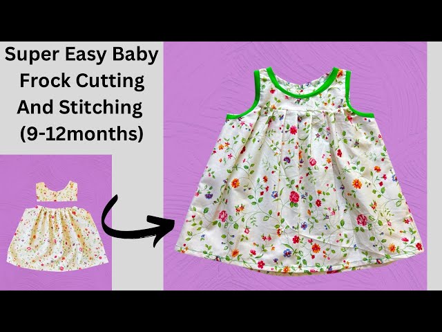 DIY:Cute Baby Dress(9-12months)Easy Sewing Tutorial - YouTube DIY:Cute Baby Dress(9-12months)Easy Sewing Tutorial - YouTube