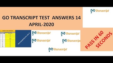 GO TRANSCRIPIT 14 APRIL 2020