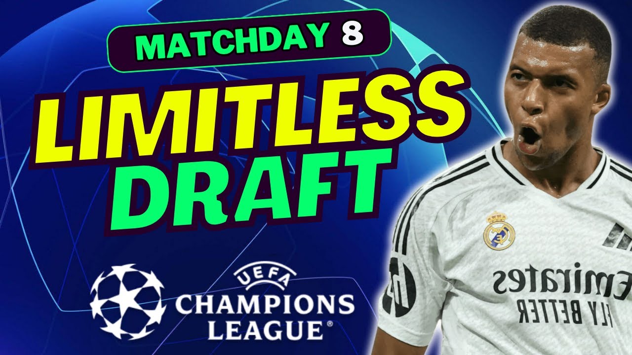UCL FANTASY MD8 LIMITLESS TEAM SELECTION | CHAMPIONS LEAGUE FANTASY TIPS 2025/26