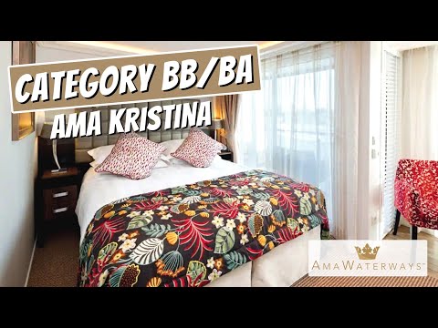 AmaKristina Category BA/BB Twin-Balcony Stateroom walkthrough tour