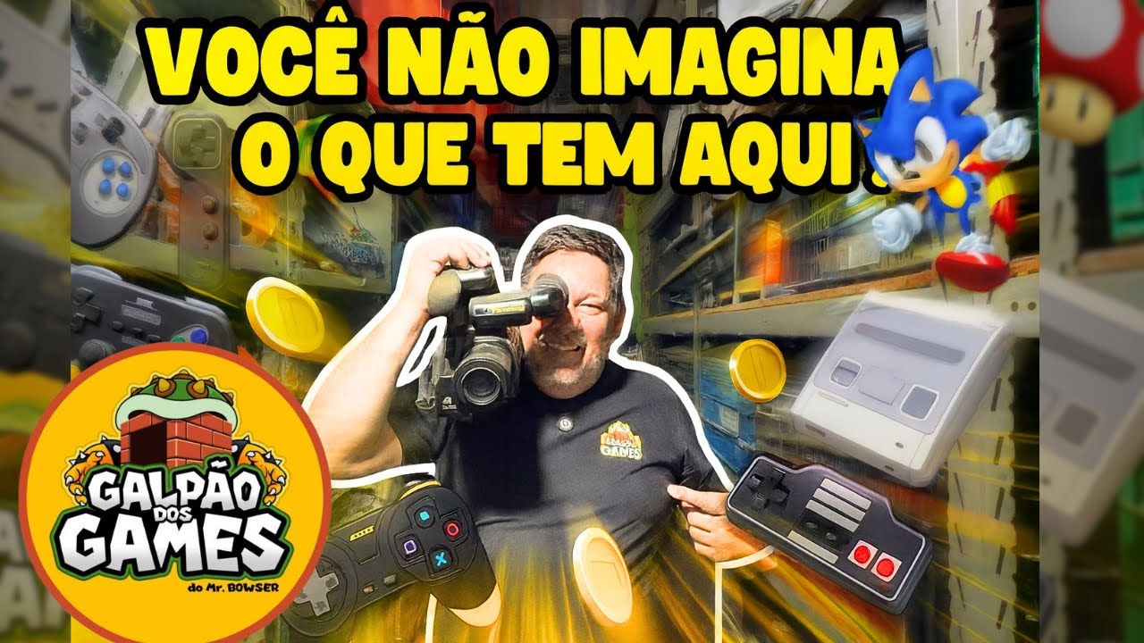 VISITEI O GALPÃO DOS GAMES!  Bastidores, Raridades e muita Nostalgia