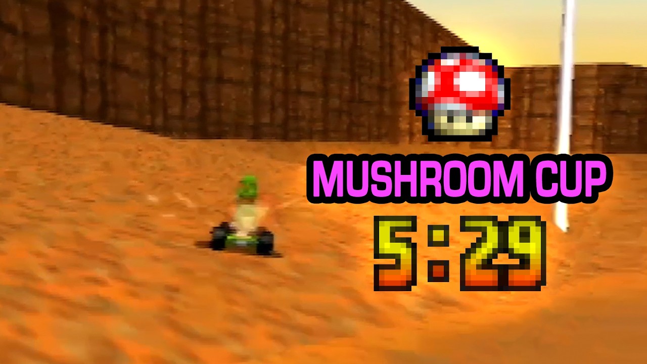 Mario Kart 64 - Mushroom Cup 150cc (Skips) - 5:29 [WR] - YouTube
