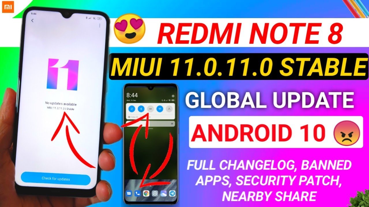 OFFICIAL REDMI NOTE 8 NEW UPDATE REDMI NOTE 8 MIUI 11.0.11.0 GLOBAL