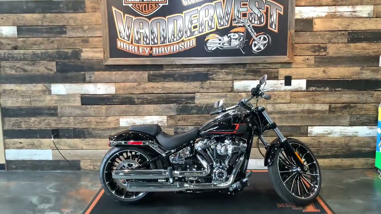 2024 Harley-Davidson Softail Breakout in Vivid Black-FXBR - YouTube