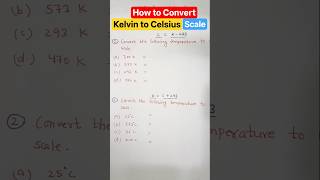 How to Convert temperature 🔥🔥🔥 Kelvin to Celsius Scale #science #class9
