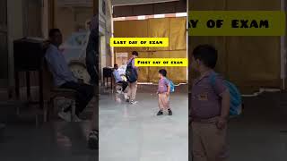 First day of exam vs last day of exam 🥰 #youtubeshorts #viral #trending