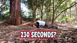 Dude Planks For 230 Seconds at Shipwrights Beach BLAKEHURST, NSW + nice views of Tom Ugly's Bridge!
