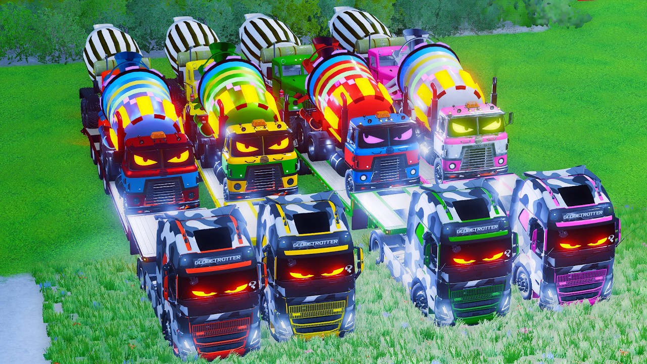 Transporting American Mixer Trucks Escaping a Dangerous Route! 🚚  Farming Simulator 22 #144