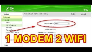 Mengaktifkan 1 Modem 2 WiFi Pada IndiHome ZTE