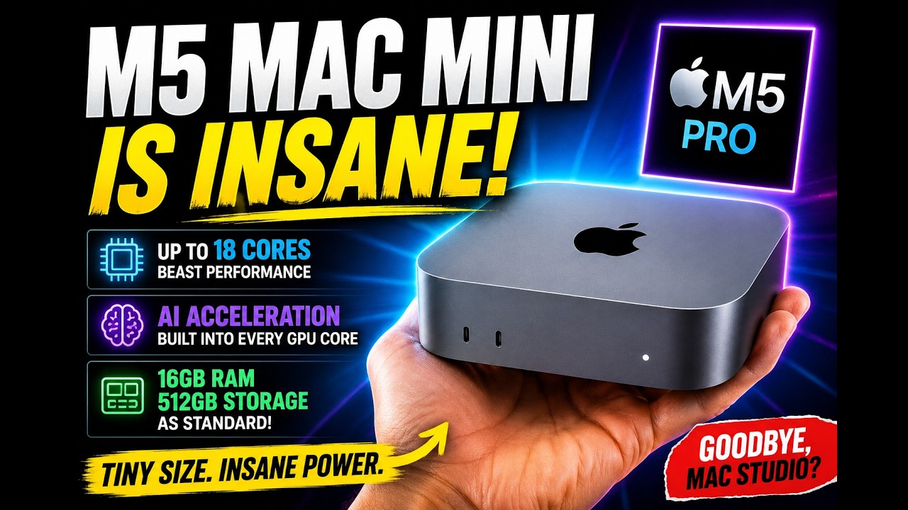 ごんごん。Mac mini Apple M5 Pro Mac Mini LEAKED: The New $799 Beast Is Here! (18-Core
