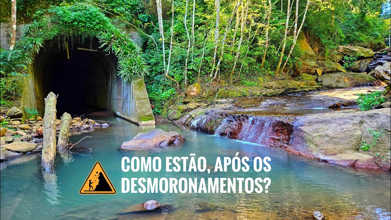 😱Como estão? Viaduto V13 até a Garganta do diabo após desmoronamentos -  Ferrovia do Trigo - 2025
