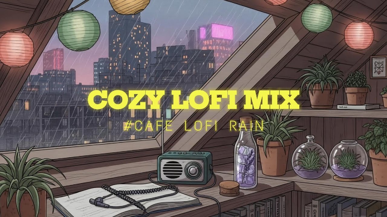 12 Rain-Drizzled Lo-Fi Sanctuaries - Echoes of Neon Twilight