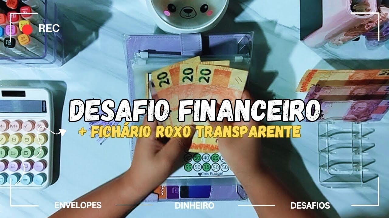 DESAFIO FINANCEIRO FICHÁRIO ROXO + FICHÁRIO ROXO TRANSPARENTE 💜✅