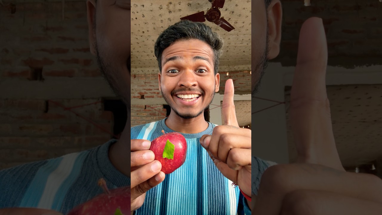 Лайфхаки: 🍎😆Удаление наклеек с яблок 