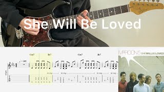 Maroon 5 - She Will Be Loved Guitar Cover With Tabs & Chords