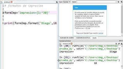Formato de impresión en Python