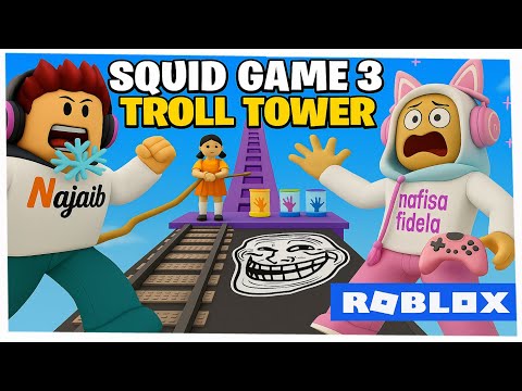 🤣😂Squid Game Troll Tower Roblox Indonesia