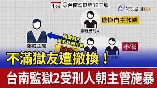 不滿獄友遭撤換！ 台南監獄2受刑人朝主管施暴