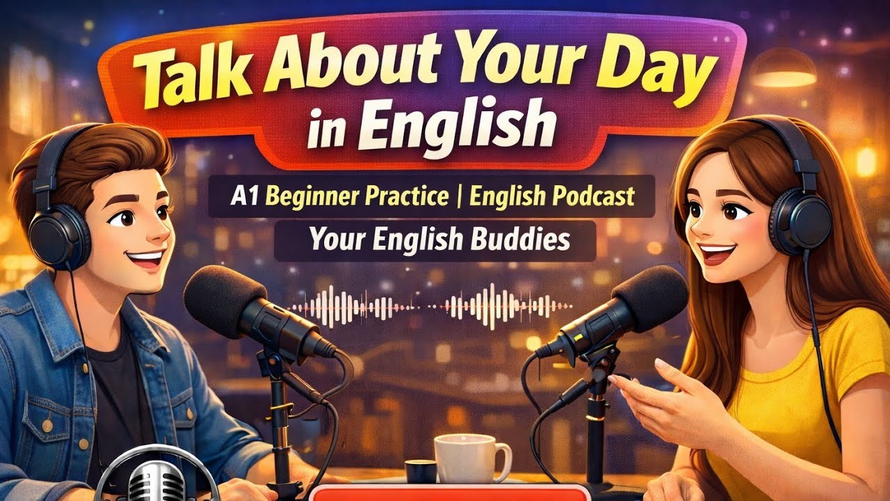 Talk About Your Day in English | A1 Beginner Practice | English Podcast | Your English Buddies 