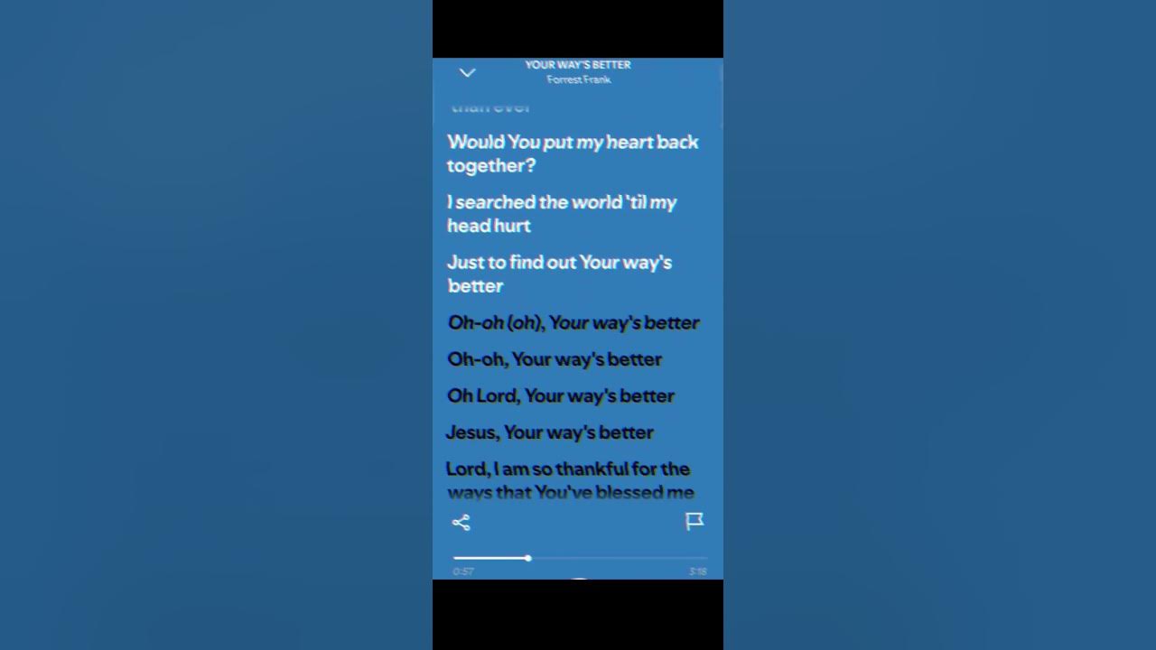 YOUR WAYS BETTER- Forrest Frank #spotify #lyrics