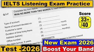 IELTS Listening Practice Test 2026 with Answers | 22.08.2026