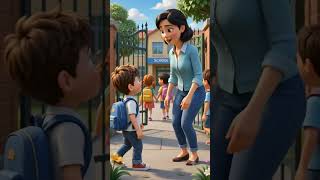 First Day at School 👦🏫 | Boy &amp; Mom Conversation in English | Daily English Speaking Practice #shorts