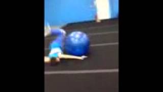 Yoga ball backflip fail