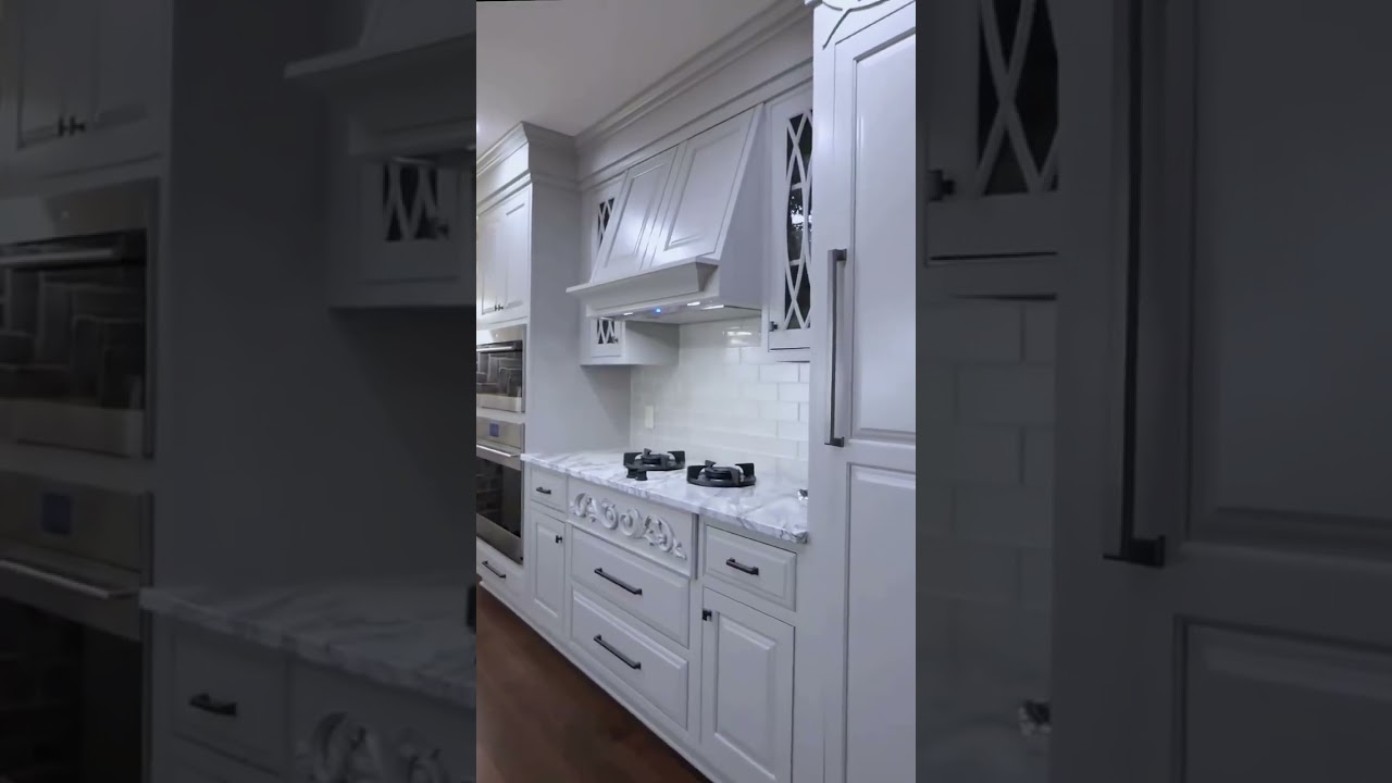 Luxury Kitchen Reveal 🖤 Sleek Stone + Black & Silver Finishes | Modern Remodel  