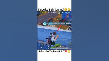 Nade ka Sahi Istemal😉😂#bgmi #trending #viral #pubg #shorts #funny
