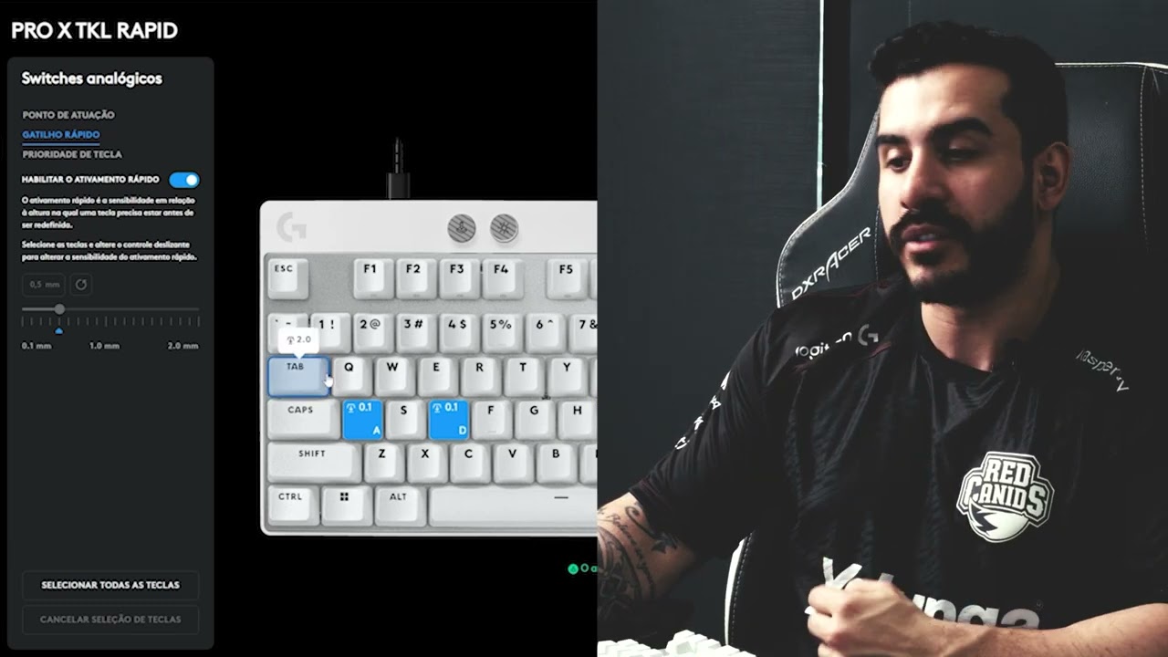 Coldzera explica PRO X TKL RAPID da Logitech G