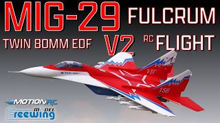 Freewing MiG-29 Fulcrum Red Star Twin 80mm EDF Jet V2 w/ Thrust Vectoring Flight | Motion RC