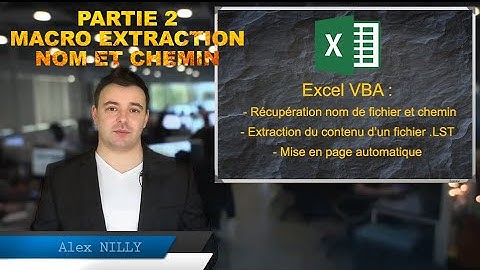 Excel VBA : Extraction du nom et chemin d